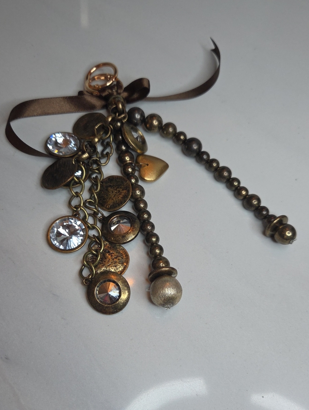 Vintage-Inspired Bronze Bag Charm